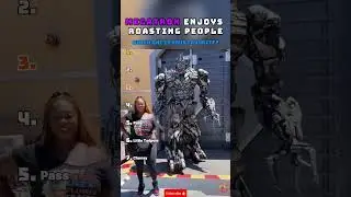 MEGATRON Enjoys Roasting People #shorts #usa #themepark #funny