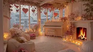 Serene Winter Night ❄️ Soft Piano & Fireplace Sounds 🌙 Ideal Ambience for Focus, Relaxation & Sleep