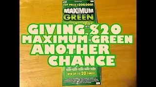 GIVING $20 MAXIMUM GREEN ANOTHER CHANCE... Wisconsin Lottery Scratch Offs!!