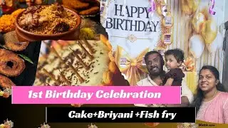 Birthday Celebration 🎂 | Gift, Cake, பிரியாணி & Fish Fry | Family Vlog ❤️ #iyappan_aswini_official 