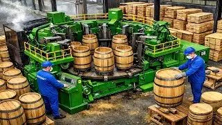 Inside an Industrial Timber Factory How Oak Wood Becomes Wine Barrels & Matchsticks (Full Process)