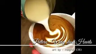 Latte Art - Wing Hearts