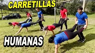 Jugamos a las carretillas humanas