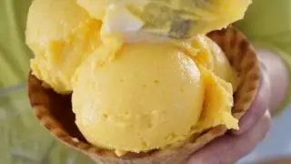 Receta de Helado de Yogurt con Mango casero - Helado de Yogurt - Comidas Saludables