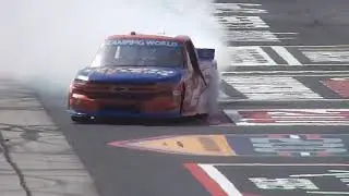 [Spectator View] 2021 Darlington Trucks Sheldon Creed Burnout Celebration