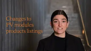 Changes to the PV modules products lists