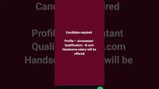 For more details do comments.  GURSHARAN KAUR.   #ambala #job #jobhouse #jobsearch job #justposted