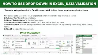 DATA VALIDATION MADE EASY! How to Create Drop-Down Lists in Excel