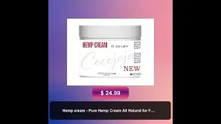 Hemp cream - Pure Hemp Cream All Natural for Face, Body and Skin Nourishing Full Body Moisturizer...
