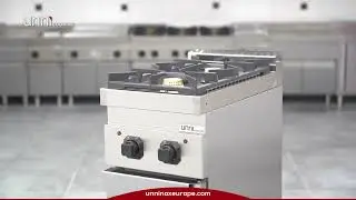 Unninox Gas Stove with Doors 2 Burners | Compact Power &ndash; G70C10K