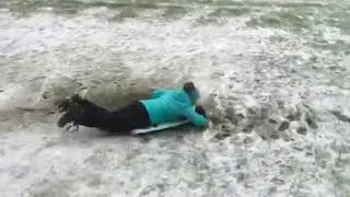Sledding at Daffin Park