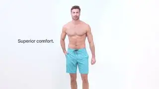 Men's Textured Solid Cargo Surf Swim Short