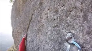 escalada galdames en sortalde via la baba de esa 6b