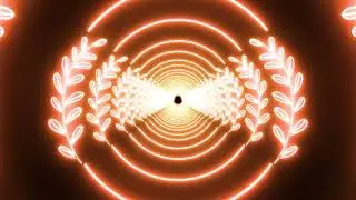 Futuristic Neon Laser Motion Rings Ultraviolet Fluorescent Light Tunnel Moving Background