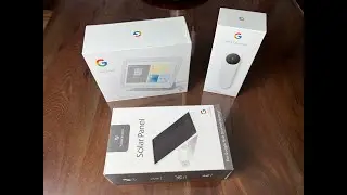 Google Nest Bildschirm (GEN.2),  Nest Akku Klingel und Wasserstein Solar Panel