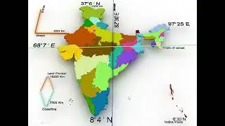 NTSE SOCIAL SCIENCE GEOGRAPHY INDIA - LOCATION - ILLUSTRATION WITH MAPS