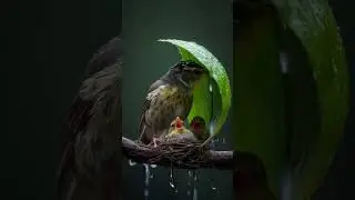 Mother Bird vs. Heavy Rain: A Hyper-Realistic Nature Video 💔