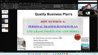 How to write a PERSONAL TRAINER Business Plan by Paul Borosky, MBA. &ndash; Business Plan Tips and Tricks.