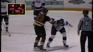 Kurtis Gabriel vs Nick Moutrey OHL Feb 22/14