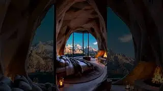 Cliffside Twilight Chamber 🌊🔥 ｜ Cozy Fireplace & Ocean View Ambience #cliffsidebedroom