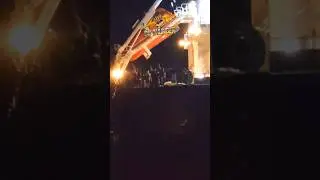 Container Ship Crew Parties With Passing Party Boat