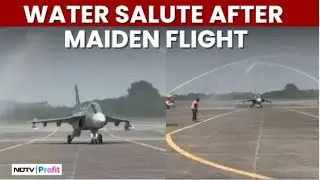 WATCH: LCA Tejas Mk 1A Gets Water Cannon Salute After Maiden Test Flight | LCA Tejas Mk 1A News