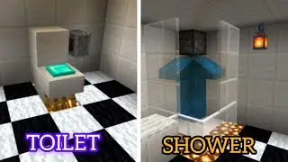 Minecraft Working Toilet & Shower 😍 | Best Bathroom Redstone Builds