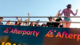 Afterparty x VidCon 2023 -- We had live DJ's on top of a double decker party bus
