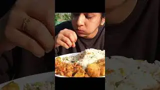 Fried rice With Chilli Gobi And Alu Dum😊 #asianmukbangs #friedrice #asiandishes  #chillichicken