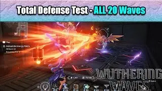 Total Defense Test Deathtrap Mode (All 20 Waves) - Tidal Defense Simulator | Wuthering Waves (WuWa)