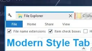 Tab Explorer - Windows 10 Modern Style with Customized Skin
