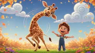 O filhote de girafa tentou tocar a nuvem ☁️🦒 | Canção Infantil Divertida | Rimas para Crianças