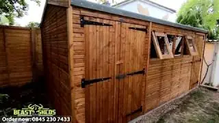 16x8 Beast Customised  Hipex Build timelapse - By Beastsheds UK