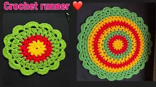 Crochet 🧶 Runner | Table Runner | Crochet Thalposh Design