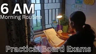 6 AM MORNING STUDY VLOG🍁BOARDS PRACTICALS STUDY VLOG- realistic, productive, study session, gym,