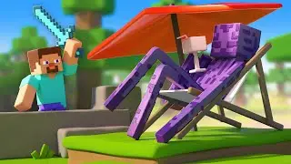 Endermans Day Off | Enderman Story | Clay Minecraft