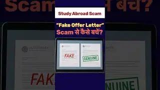 Fake Offer Letter Scam Exposed! Verify Like This! 🎓🔍 #studyabraodscam