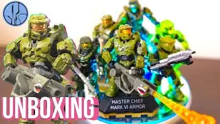 Распаковка Мастера Чифа из Halo Heroes 5 серии. Mega Construx.