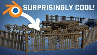 Procedural 3D Fence in BLENDER + Medieval Prop Models