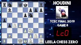 TCEC Final Game 8 Leela Chess Zero v20.1 32742 vs Houdini 6.03| History is made!