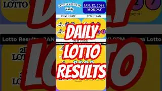🔥 PCSO LOTTO RESULTS JANUARY 12, 2026 MON 9PM #short