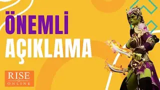 Sıfırdan Rogue / Rise Online World - &Ouml;NEMLİ A&Ccedil;IKLAMA !