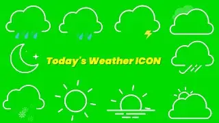 Animated weather icon's green screen | weather icon green screen #greenscreen