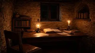 Candlelit Study Room at Night &mdash; Quiet Focus Ambience (3 Hours)