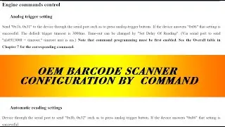 Command configuration & Programming Guide For OEM Barcode Scanner Module  RT206 RT207 RT208