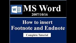 How to use Footnote and Endnote in MS Word ||Footnote and Endnote ||MS Word in hindi