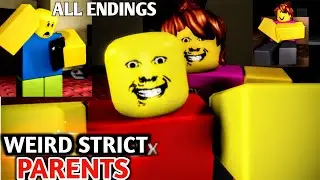 Weird Strict Parents [ Mom + Dad ] All Endings Full Walkthrough - Roblox