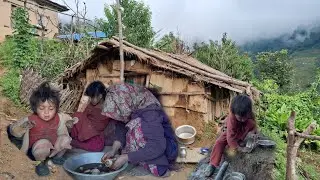 Poor Rural Child Village Lifestyle in Nepal | Daily Activities Village People | Prakash Rokaya |
