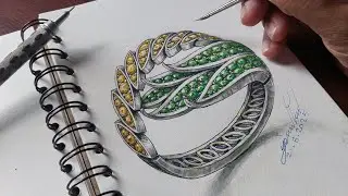 How to draw jewelry design| #jewelry_basic_drawing  #yemintun_jewelry_sketch_design_course