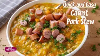 Quick and Easy Carrot stew with ground pork delicious home cooked dinner recipe